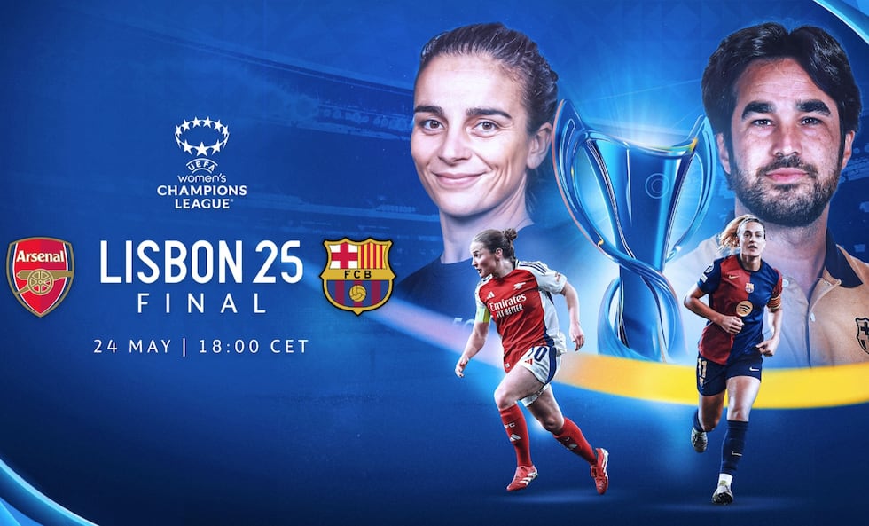 Arsenal y Barcelona se enfrentarán en la final de la UEFA Women's Champions League 2025 el sábado 24 de mayo en el Estádio José Alvalade de Lisboa. (Foto: UEFA.com)