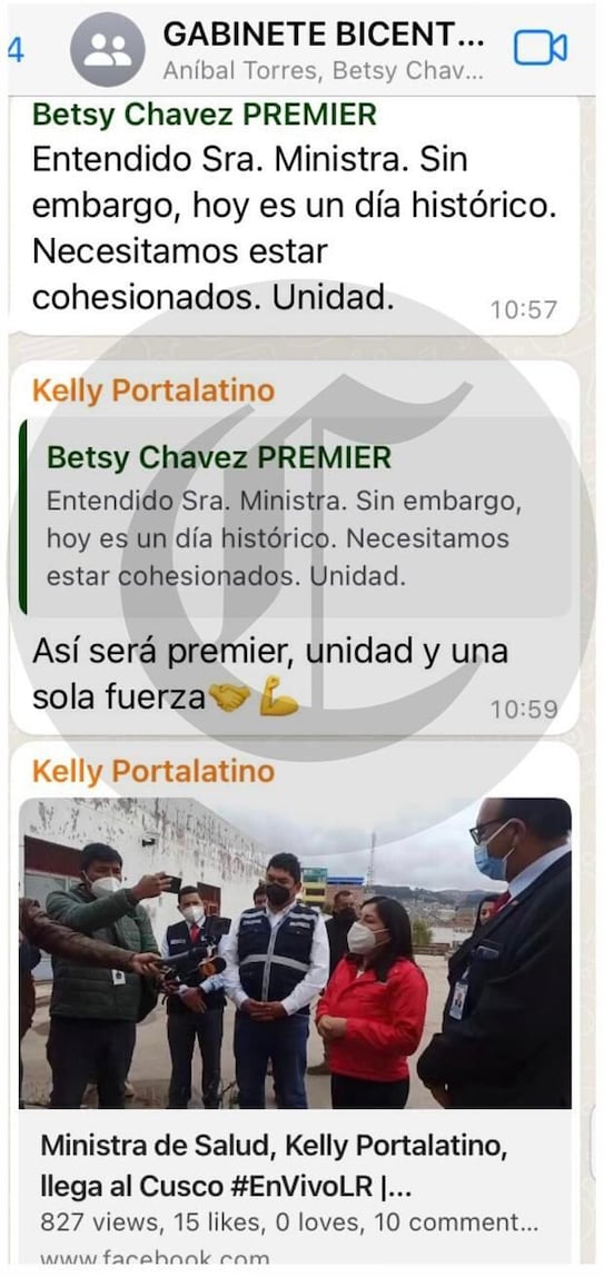 Chávez le dice al gabinete, vía Whatsapp: “Hoy es un día histórico”.