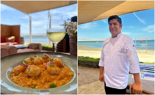 Gerardo Vásquez, a cargo del Rey de las Olas, y uno de los platos más populares: arroz con conchas. (Foto: The Legend Paracas Resort)