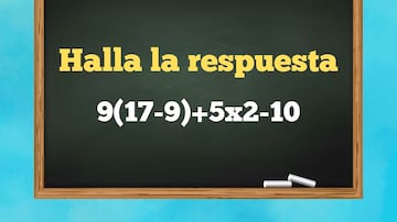 Intenta resolver esta ecuación en tiempo récord: ¿cuál es la respuesta de 9(17-9)+5x2-10?